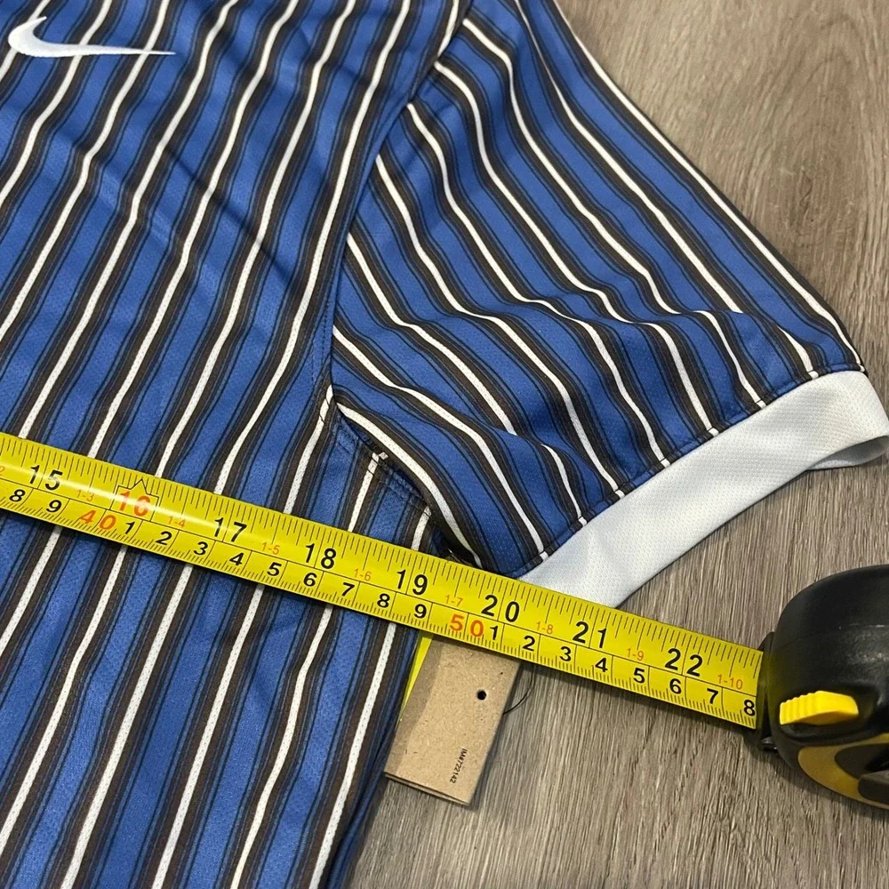 Nike Dri-FIT Golf Polo Shirt Mens Small Blue White Striped HM5643-411 NWT